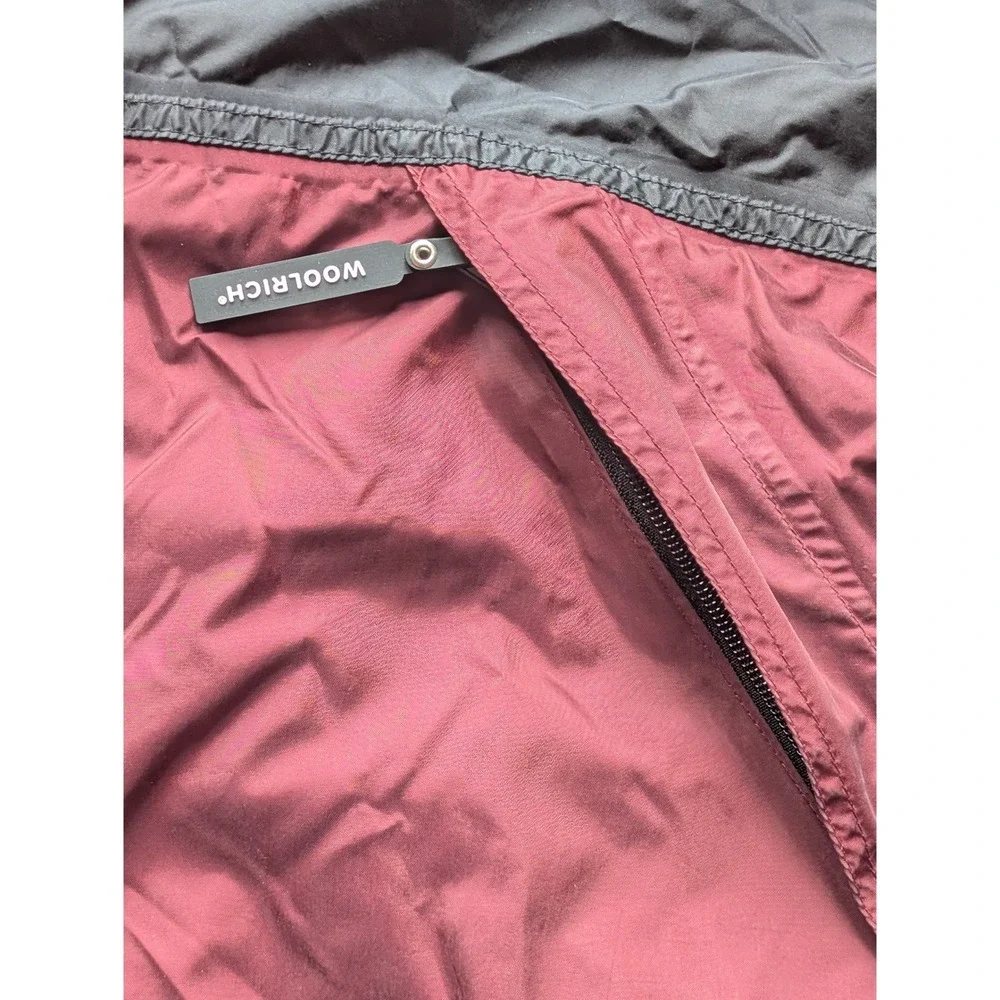 Vintage Woolrich Colorblock Windbreaker Set – Maroon‎ & Black Large Gorpcore
